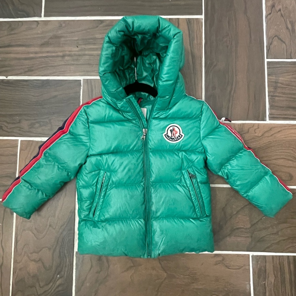 Moncler Green Puffer Jacket for Kids